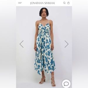 NWOT Jonathan Simkhai 2022 collection Portia Midi dress Size 4